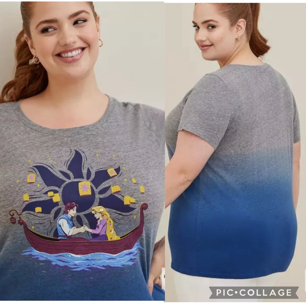 Torrid•tri-blend jersey Rapunzel & Flynn tangled tee